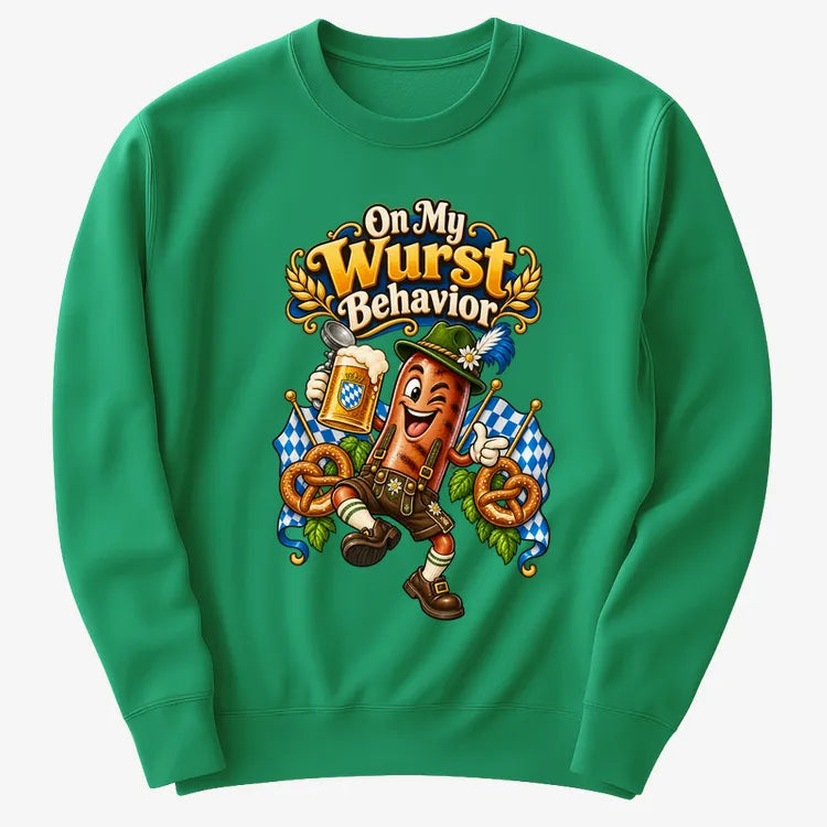 On My Wurst Behavior-Sweater-Green