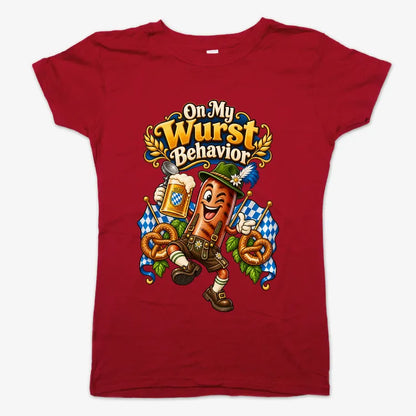 On My Wurst Behavior-Women's T-Shirt-Deep Red