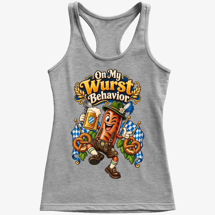 On My Wurst Behavior-Women's Tank Top-Gray Granite