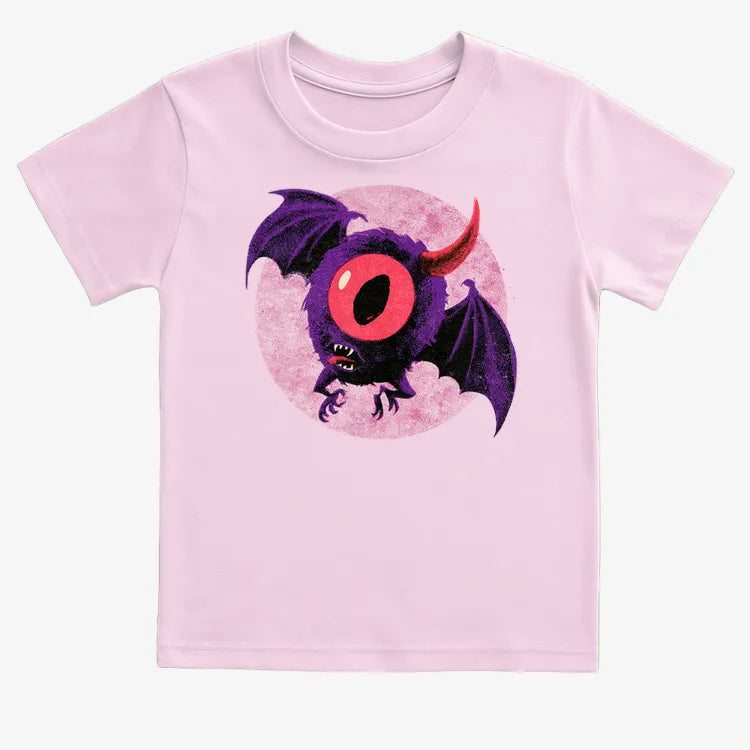 One Eye One Horned Flying Purple People Eater-Kids T-Shirt-Pink