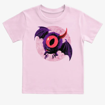 One Eye One Horned Flying Purple People Eater-Kids T-Shirt-Pink