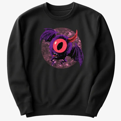 One Eye One Horned Flying Purple People Eater-Sweater-Black