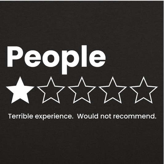 People One Star Review Rating graphic tee design