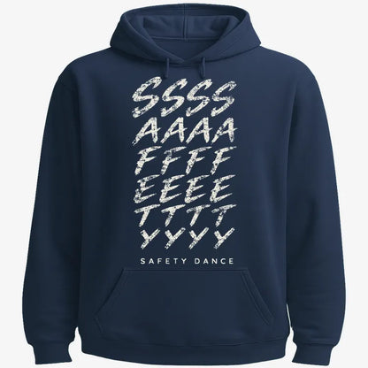 Phonetic Safety Dance-Hoodie-Navy Blue