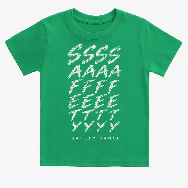 Phonetic Safety Dance-Kids T-Shirt-Green
