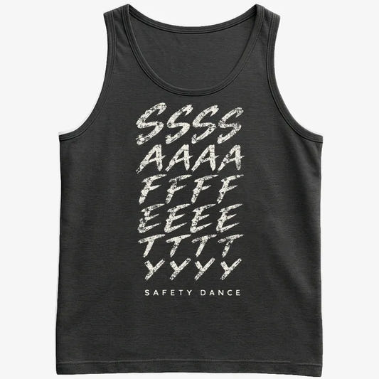 Phonetic Safety Dance-Men's Tank Top-Black