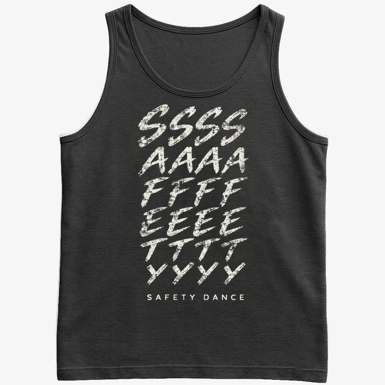 Phonetic Safety Dance-Men's Tank Top-Black