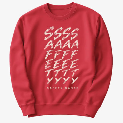 Phonetic Safety Dance-Sweatshirt-Red