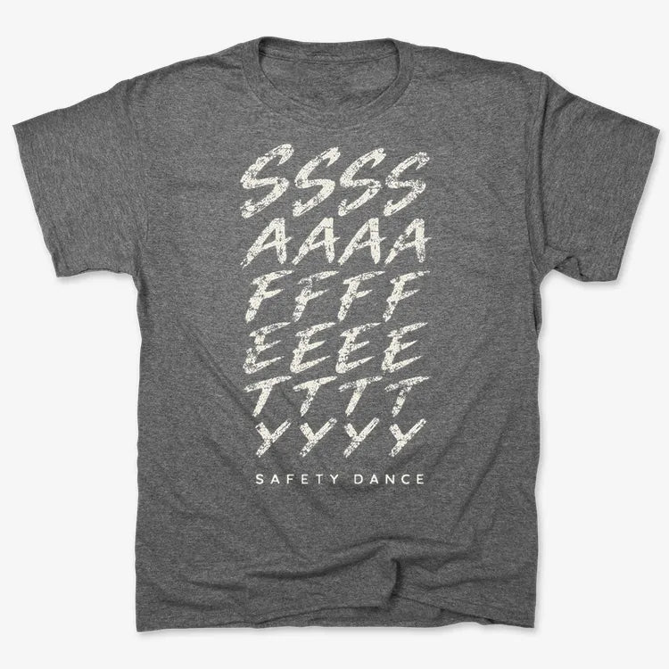 Phonetic Safety Dance-Unisex Heavyweight T-Shirt-Charcoal Heather