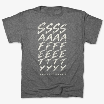 Phonetic Safety Dance-Unisex Heavyweight T-Shirt-Charcoal Heather