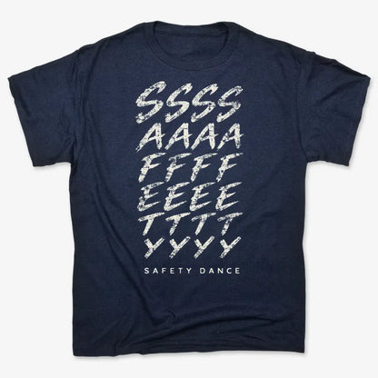 Phonetic Safety Dance-Unisex Heavyweight T-Shirt-Navy Blue