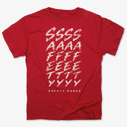 Phonetic Safety Dance-Unisex Heavyweight T-Shirt-Red