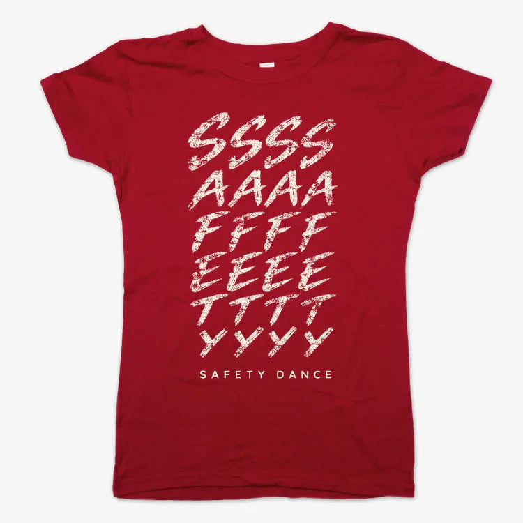 Phonetic Safety Dance-Women's T-Shirt-Deep Red