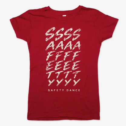 Phonetic Safety Dance-Women's T-Shirt-Deep Red