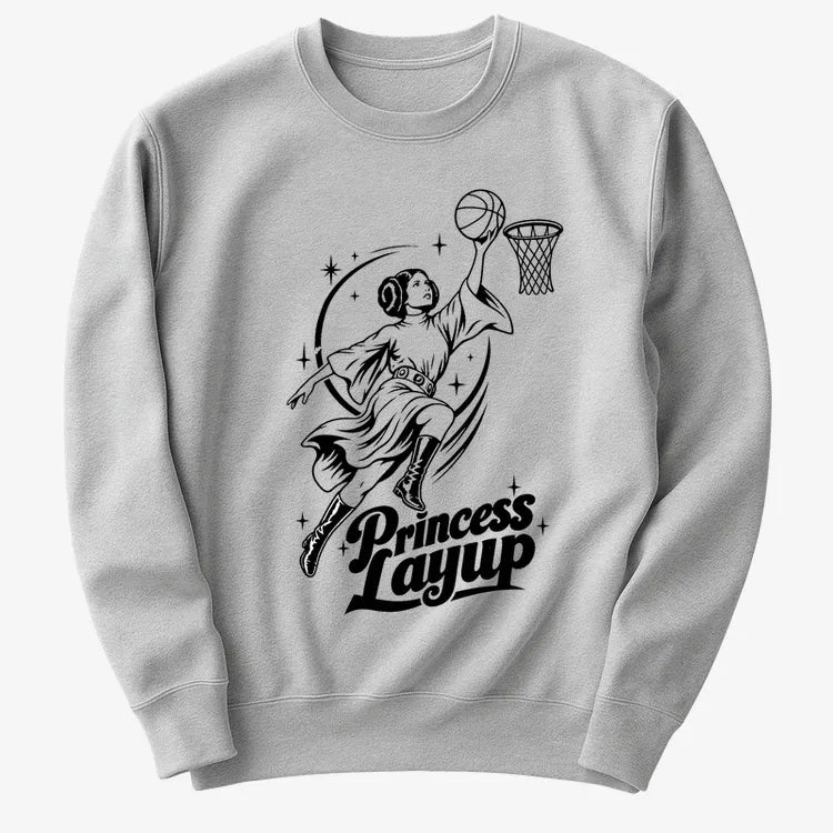 Princess Layup-Sweater-Gray Heather