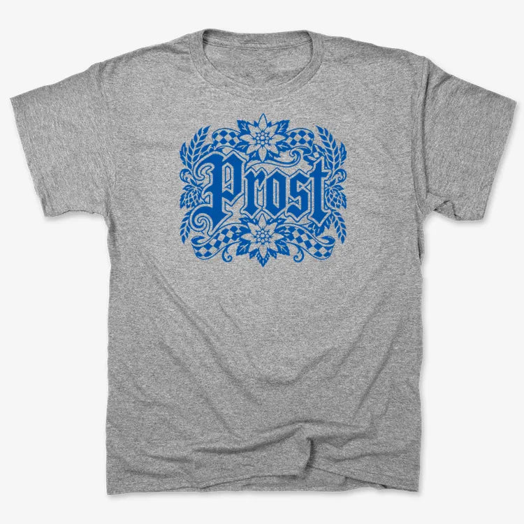 Prost Bavarian Graphic-Men's T-Shirt-Gray Heather