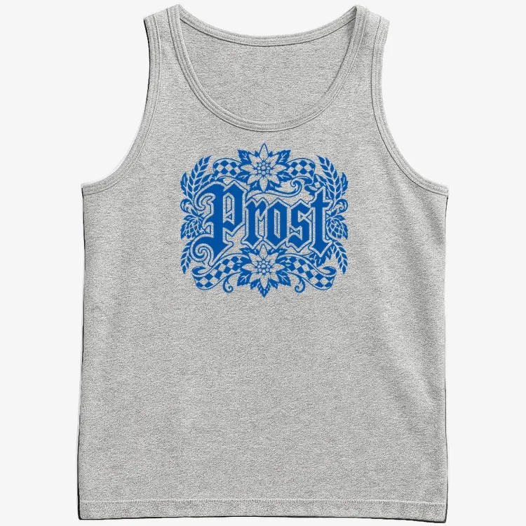 Prost Bavarian Graphic-Men's Tank Top-Gray Heather