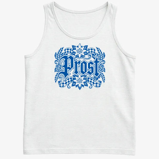 Prost Bavarian Graphic-Men's Tank Top-White