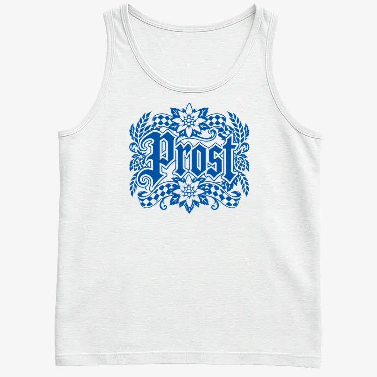 Prost Bavarian Graphic-Men's Tank Top-White