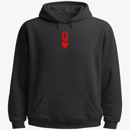 Queen of Hearts-Hoodie-Black