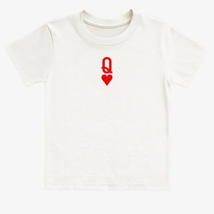 Queen of Hearts-Kids T-Shirt-White