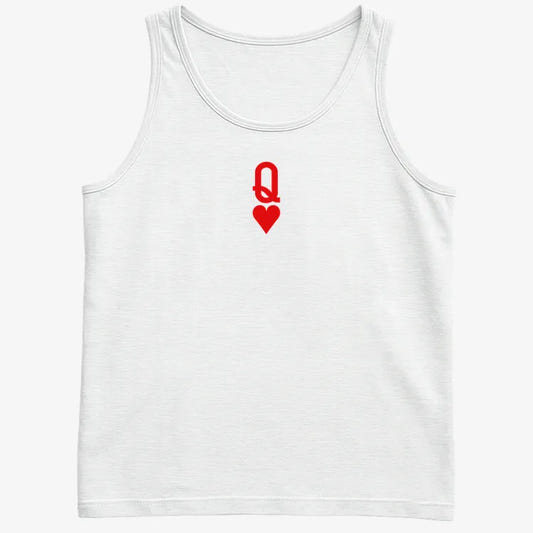 Queen of Hearts-Men's Tank Top-White