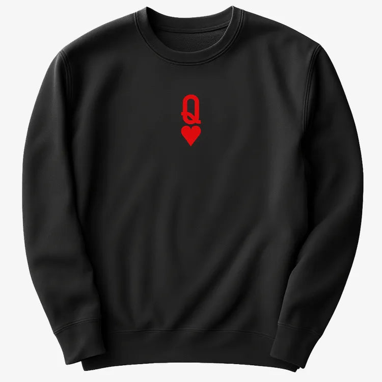 Queen of Hearts-Sweatshirt-Black