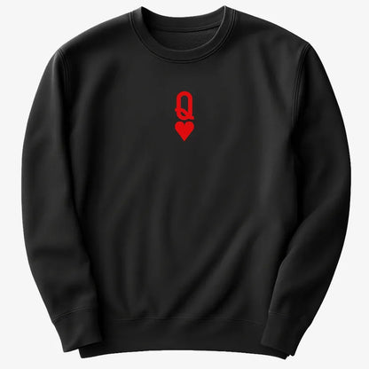 Queen of Hearts-Sweatshirt-Black