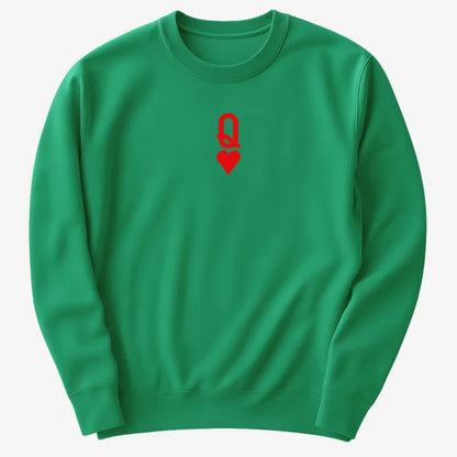 Queen of Hearts-Sweatshirt-Green