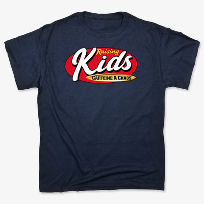 Raising Kids Caffeine & Chaos-Men's T-Shirt-Navy Blue