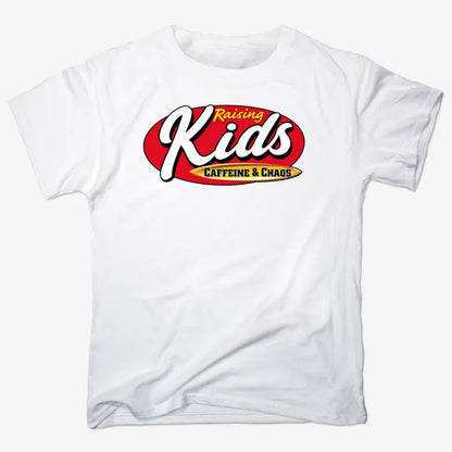 Raising Kids Caffeine & Chaos-Men's T-Shirt-White
