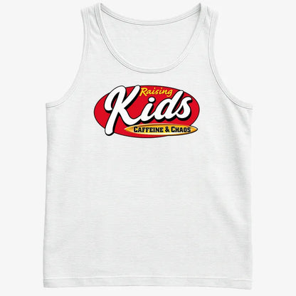 Raising Kids Caffeine & Chaos-Men's Tank Top-White