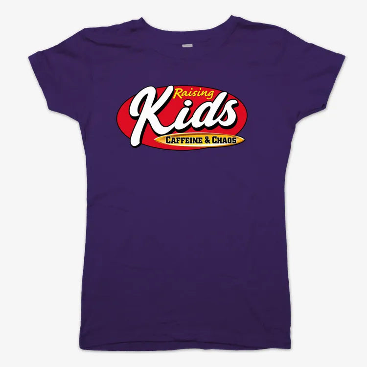 Raising Kids Caffeine & Chaos-Women's T-Shirt-Violet