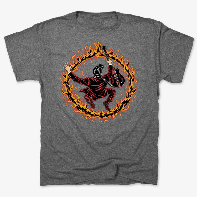 Ring of Fire-Unisex Heavyweight T-Shirt-Charcoal Heather