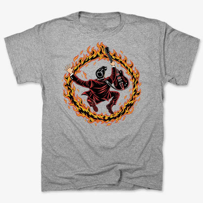 Ring of Fire-Unisex Heavyweight T-Shirt-Heather Gray