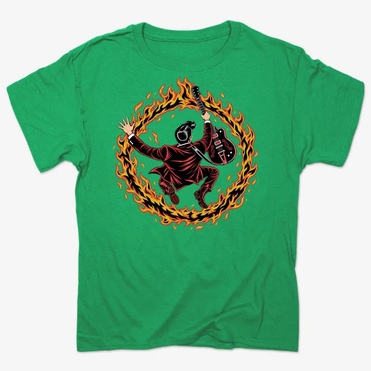 Ring of Fire-Unisex Heavyweight T-Shirt-Kelly Green Herather