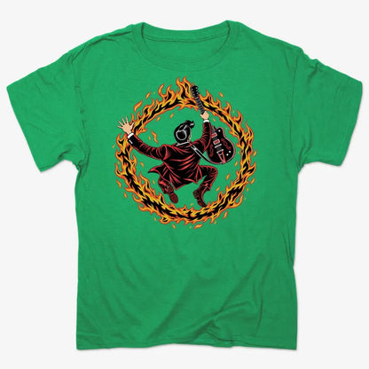 Ring of Fire-Unisex Heavyweight T-Shirt-Kelly Green Herather
