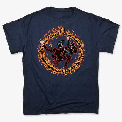 Ring of Fire-Unisex Heavyweight T-Shirt-Navy Blue