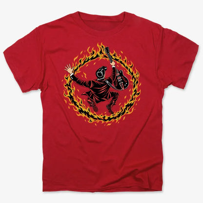 Ring of Fire-Unisex Heavyweight T-Shirt-Red