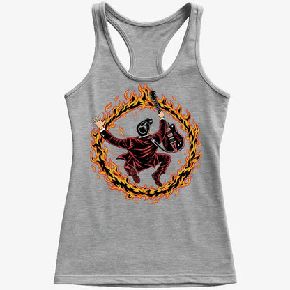Ring of Fire-Women's Tank Top-Gray Granite