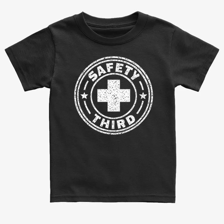 Safety Third-Kids T-Shirt-Black