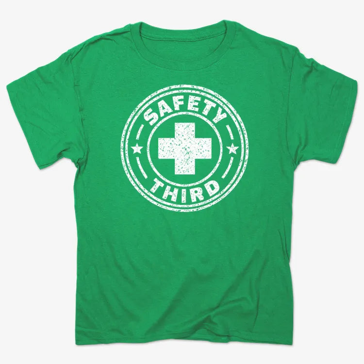 Safety Third-Unisex Heavyweight T-Shirt-Kelly Green Herather