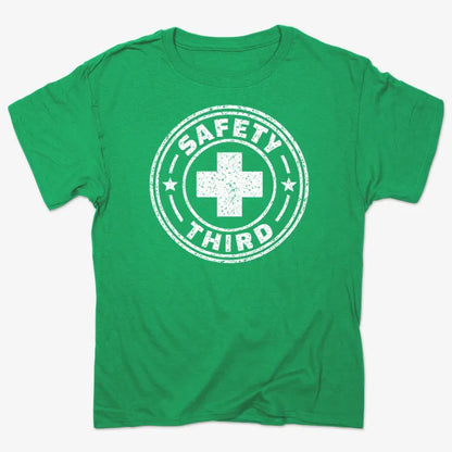 Safety Third-Unisex Heavyweight T-Shirt-Kelly Green Herather