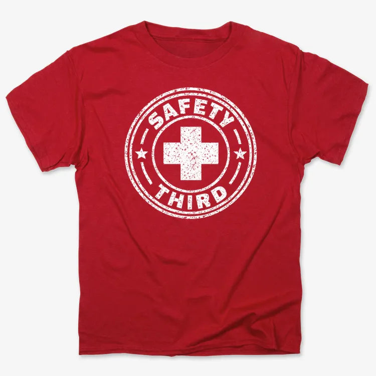 Safety Third-Unisex Heavyweight T-Shirt-Red