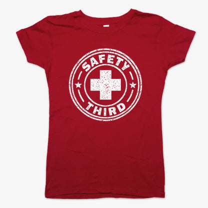 Safety Third-Women's T-Shirt-Deep Red