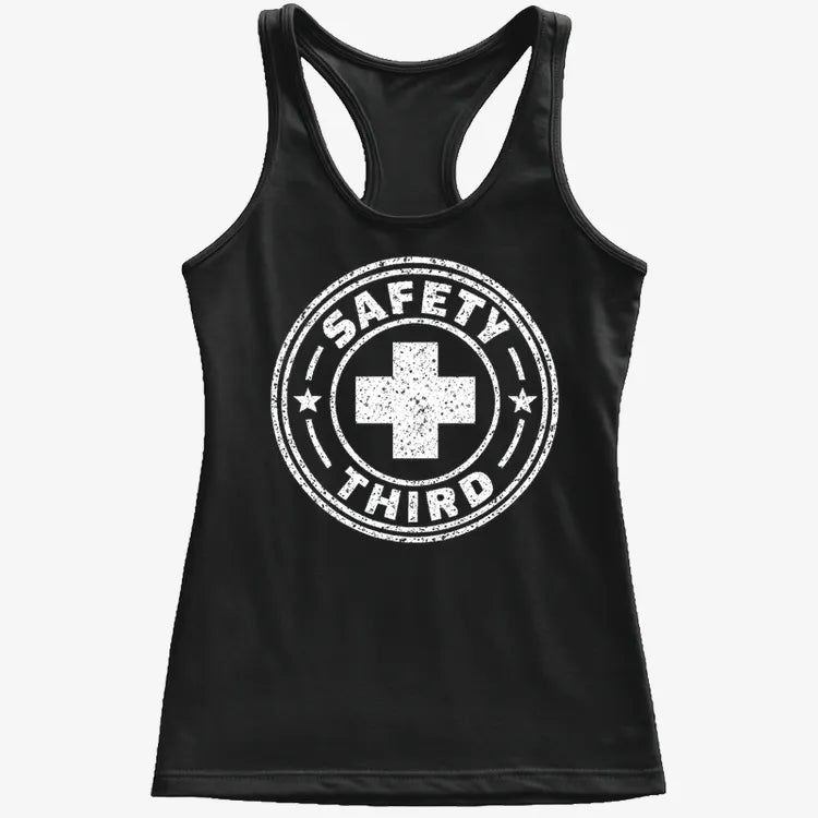Safety Third-Women's Tank Top-Midnight