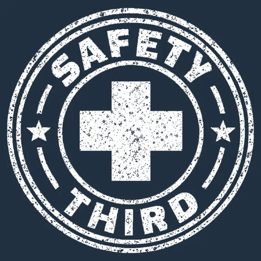 Safety Third graphic tee design