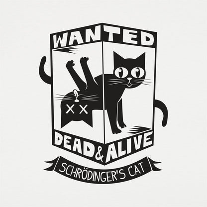 Schrodinger's Cat Wanted Dead and Alive Quantum Physics Box