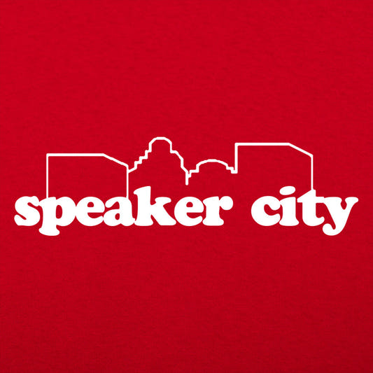 Speaker City graphic tee design
