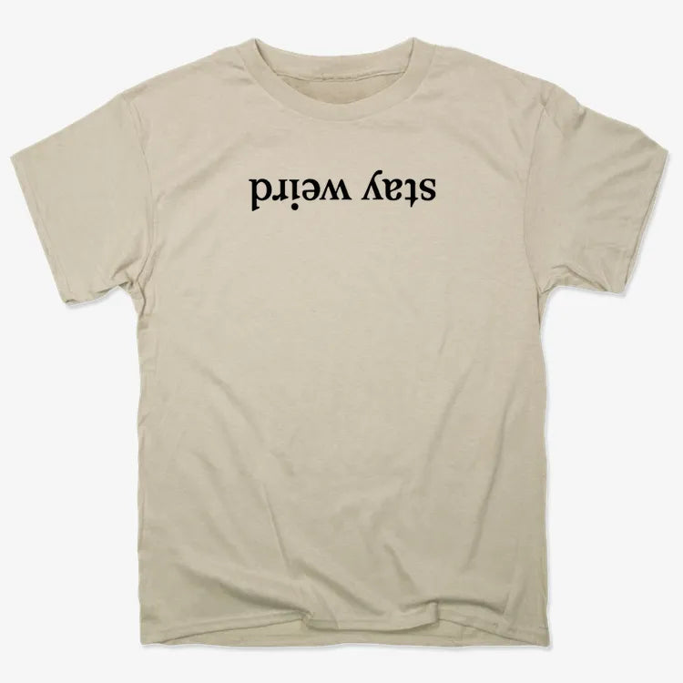 Stay Weird-Men's T-Shirt-Sand